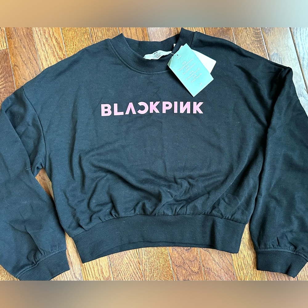 Girls H&M BlackPink Crop Sweatshirt Limited Edition
